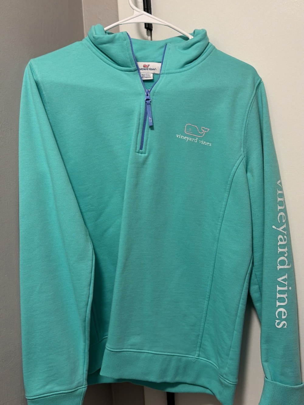 Vineyard Vines Women’s Aqua Zip Pullover Sweatshirt